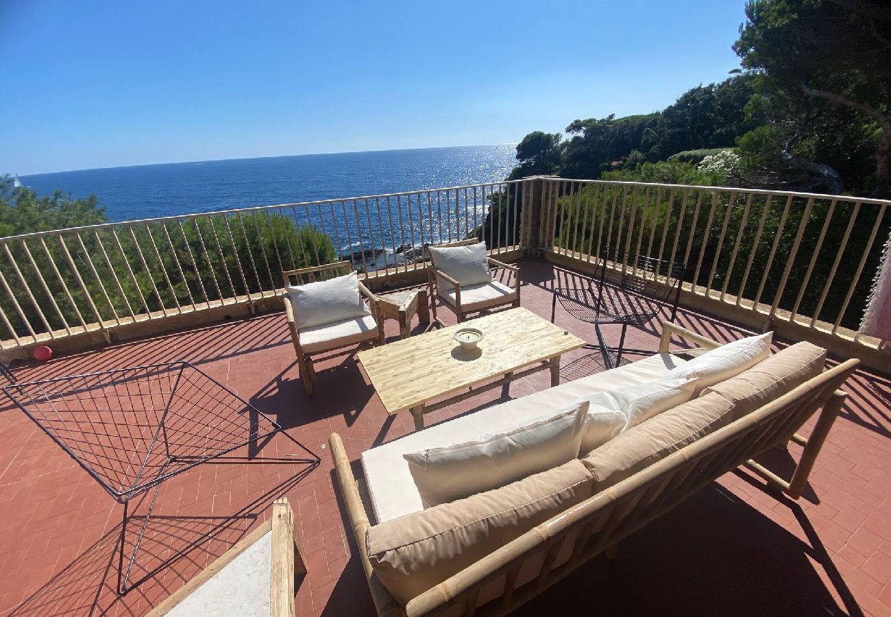 Maison à Hyères - Villa La Terrasse Bleue Presqu'île Giens accès mer 